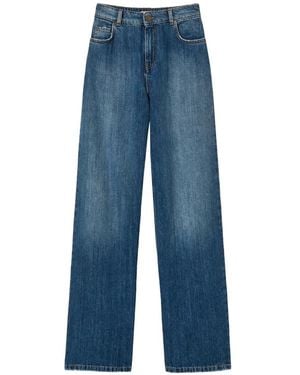Twinset Jean Ample À Cinq Poches - Blue