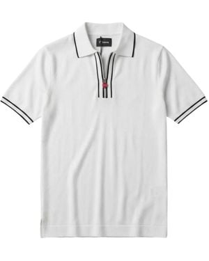 Kiton Poloshirt Mit Kontrastbesatz - Weiß