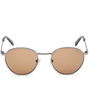 GUESS EYEWEAR Round-Frame Logo-Engraved Sunglasses - Natural