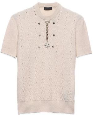 Prada クルーネック セーター - ナチュラル