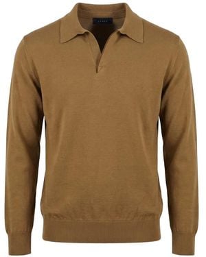Sease Fein Gestrickter Polo-Pullover - Grün