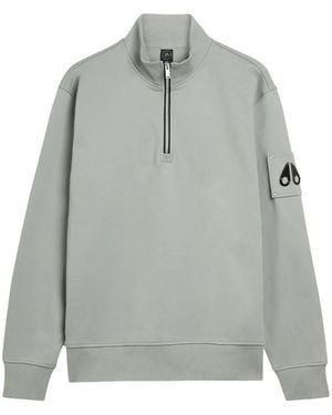 Moose Knuckles Hartsfield Half-Zip Sweatshirt - Grey