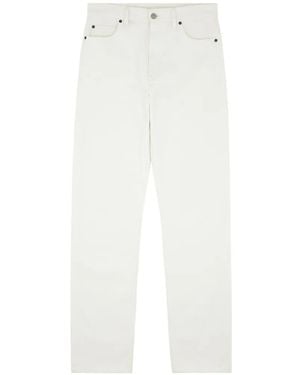 MM6 by Maison Margiela Cotton Straight-Leg Jeans - White