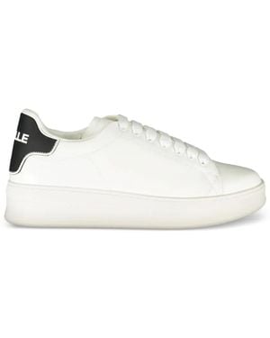 Gaelle Paris Logo-Detail Chunky-Sole Trainers - White