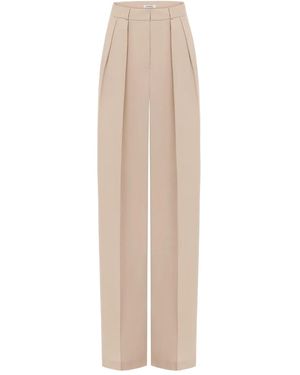 ANNAFOXY Pantalon De Tailleur À Détails Plissés - Neutre