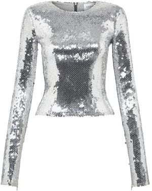 16Arlington Loida T-Shirt Met Pailletten - Grijs