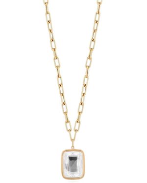 Goshwara Manhattan Moon Quartz Necklace - Metallic