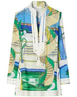 Tory Burch Printed Tory Tunic - Blue