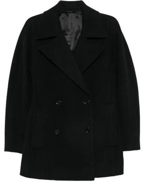 TOTEME Doppelreihiger Mantel Mit Breitem Revers - Schwarz