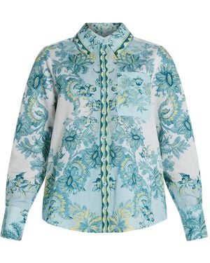 Hemant & Nandita Chemise Amari - Bleu