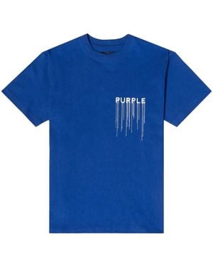 Purple Brand Wordmark Drip Tシャツ - ブルー