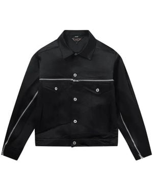 COMME DES GARÇON BLACK Zip-Detail Button-Up Jacket - Black