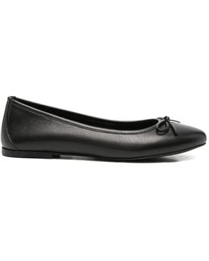 SERGIO MORETTI FIRENZE Bow-Detail Ballet Flats - Black
