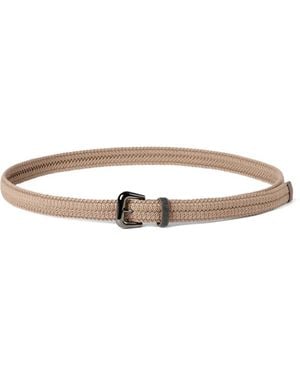 Brunello Cucinelli Slim Classic Belt - White