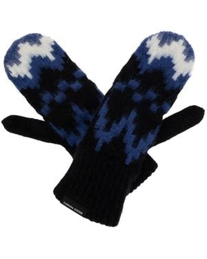 Canada Goose Manoplas De Punto En Intarsia - Azul