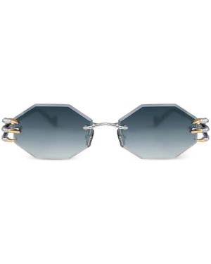 Anna Karin Karlsson The Claw The Nest Octagonal-Frame Sunglasses - Blue