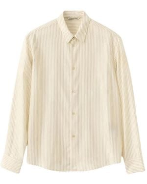 A Kind Of Guise Fulvio Pinstripe-Print Long-Sleeve Shirt - White