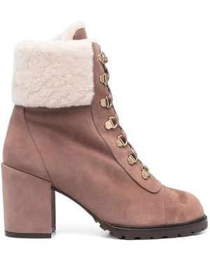 Stuart Weitzman 90Mm Ankle Lace-Up Fastening Boots - Brown