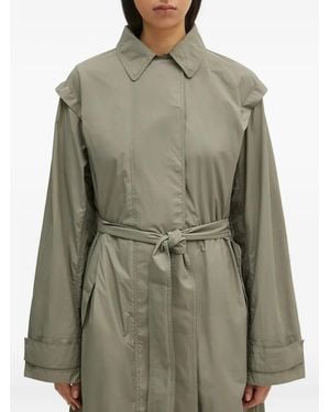 Samsøe & Samsøe Belted Shoulder-Cape Coat - Green
