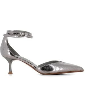 Sergio Levantesi Décolletè Camelia 6 Aspis Pumps Met Puntige Neus En Enkelbandje - Wit