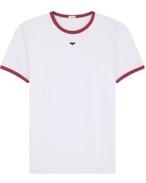 Fursac Contrast-Trim Cotton T-Shirt - White