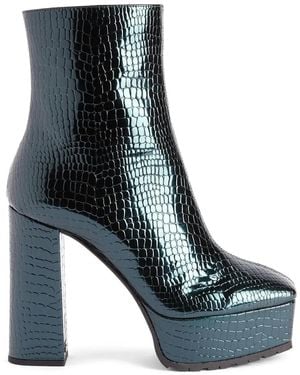 Giuseppe Zanotti Stiefel Mit Krokomuster 120Mm - Blau