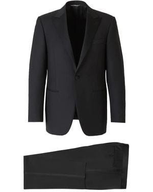 Canali Wool Single-Breasted Suit - Black