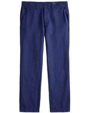 Polo Ralph Lauren Embroidered-Logo Trousers - Blue