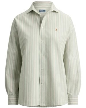 Polo Ralph Lauren Striped Long-Sleeve Shirt - White