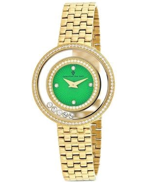Christian Van Sant Gracieuse Crystal 34Mm Watch - Metallic