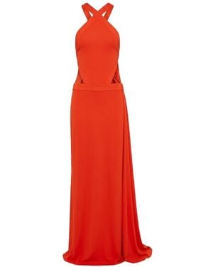 The New Arrivals Ilkyaz Ozel Yoko Cutout-Detail Maxi Dress - Red
