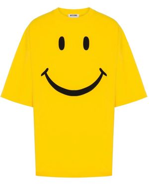 Moschino Smiley-Print T-Shirt - Yellow