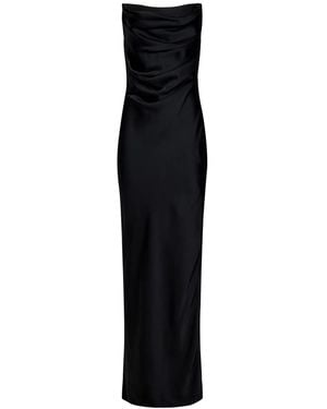 ROOM76 Vestido largo drapeado - Negro
