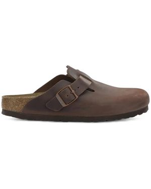 Birkenstock Mules Boston À Boucle - Brown