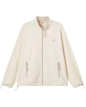 B+ AB Zip-Up Fleece Jacket - White