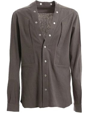 Rick Owens Vest Met Knoopsluiting En Vlakken - Grijs