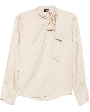 Dixie Bow-Detail Long-Sleeve Blouse - White