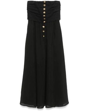 Sandro Robe-Bustier À Coupe Mi-Longue - Noir