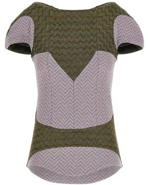 Kiko Kostadinov Patterned Top - Grey