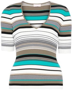 Liu Jo T-Shirt A Righe - Verde