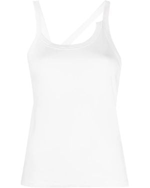 St. Agni Abstract Asymmetric Organic-Cotton Top - White