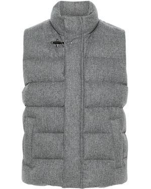 Fay Gancini-Buckle Gilet - Grey