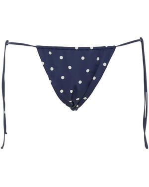 Mc2 Saint Barth Bikinihöschen Mit Polka Dots - Blau