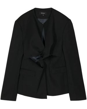 BOTTER Collarless Virgin-Wool Blazer - Black