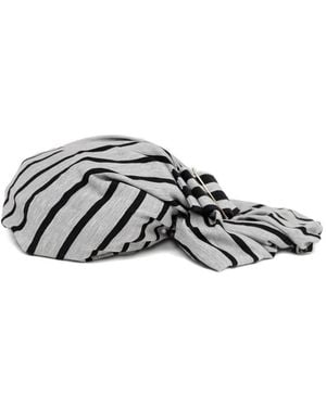VAQUERA Striped Headscarf - White