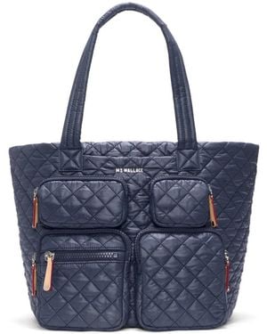MZ Wallace Medium Metro Quilted Tote Bag - Blue