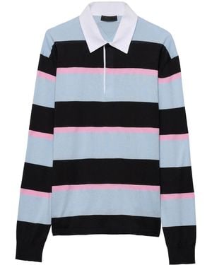 Prada Polo A Righe - Blu