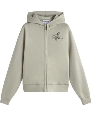 LES HÉRITIERS Signature Zip Sweatshirt - Natural