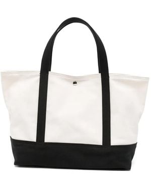 TOTEME Contrast-Trim Beach Tote Bag - White