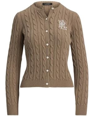 Ralph Lauren Cardigan Mit Zopfmuster - Braun